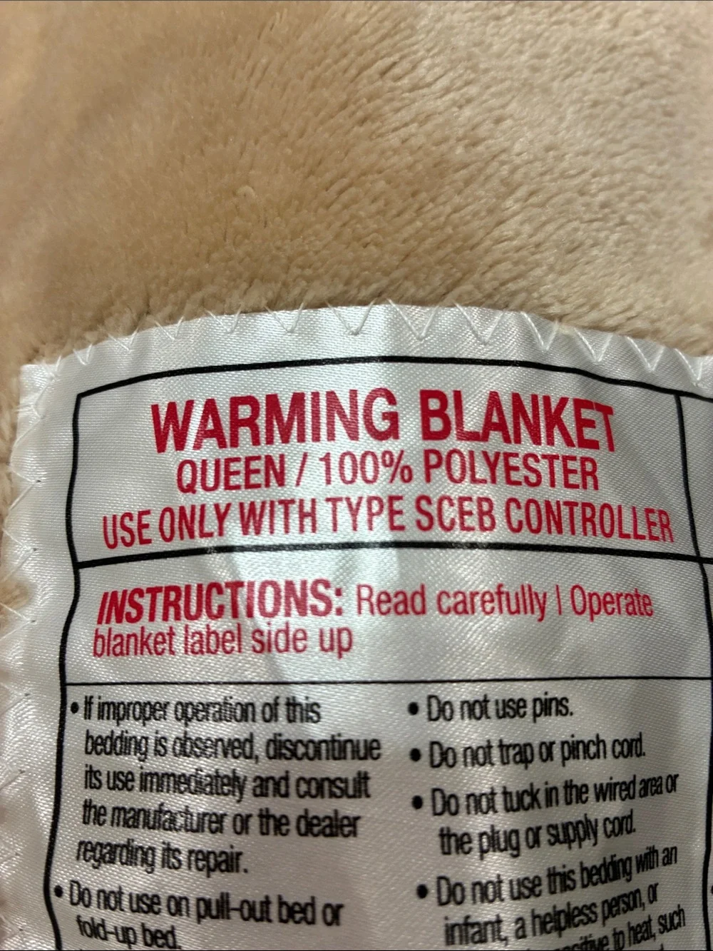 FREE SHIPPING Beautyrest Electric Heated Blanket with Dual Controllers Queen